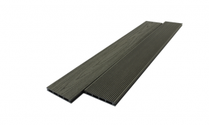 Террасная доска из ДПК holzhof фактура дерева антрацит