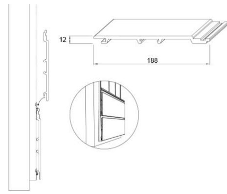 Клипса Savewood  для монтажа фасадной доски