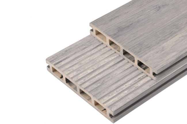 Террасная доска из ДПК WoodVex Select Colorite Бело-серый